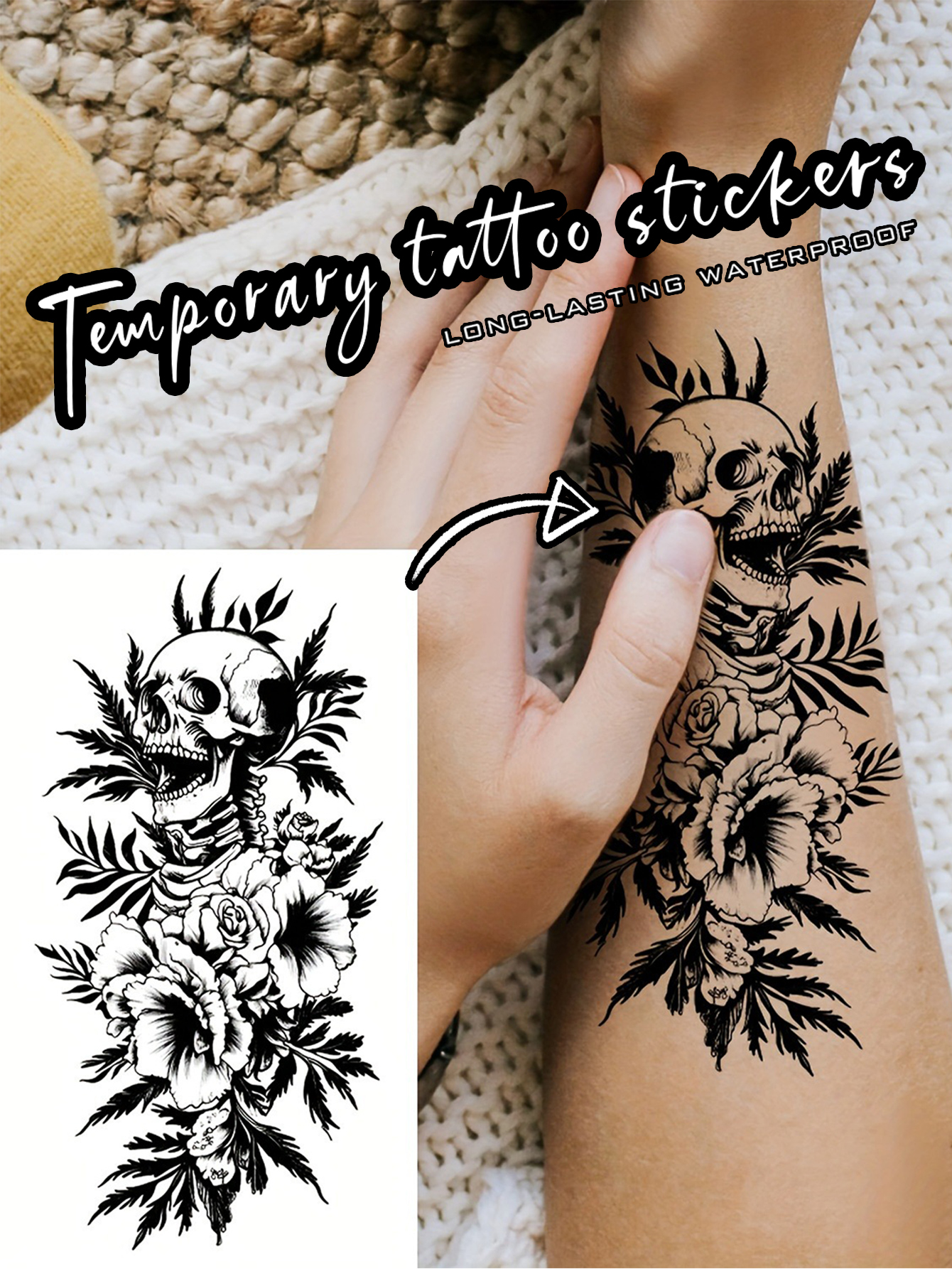 Mixed Style Temporary Tattoo Stickers